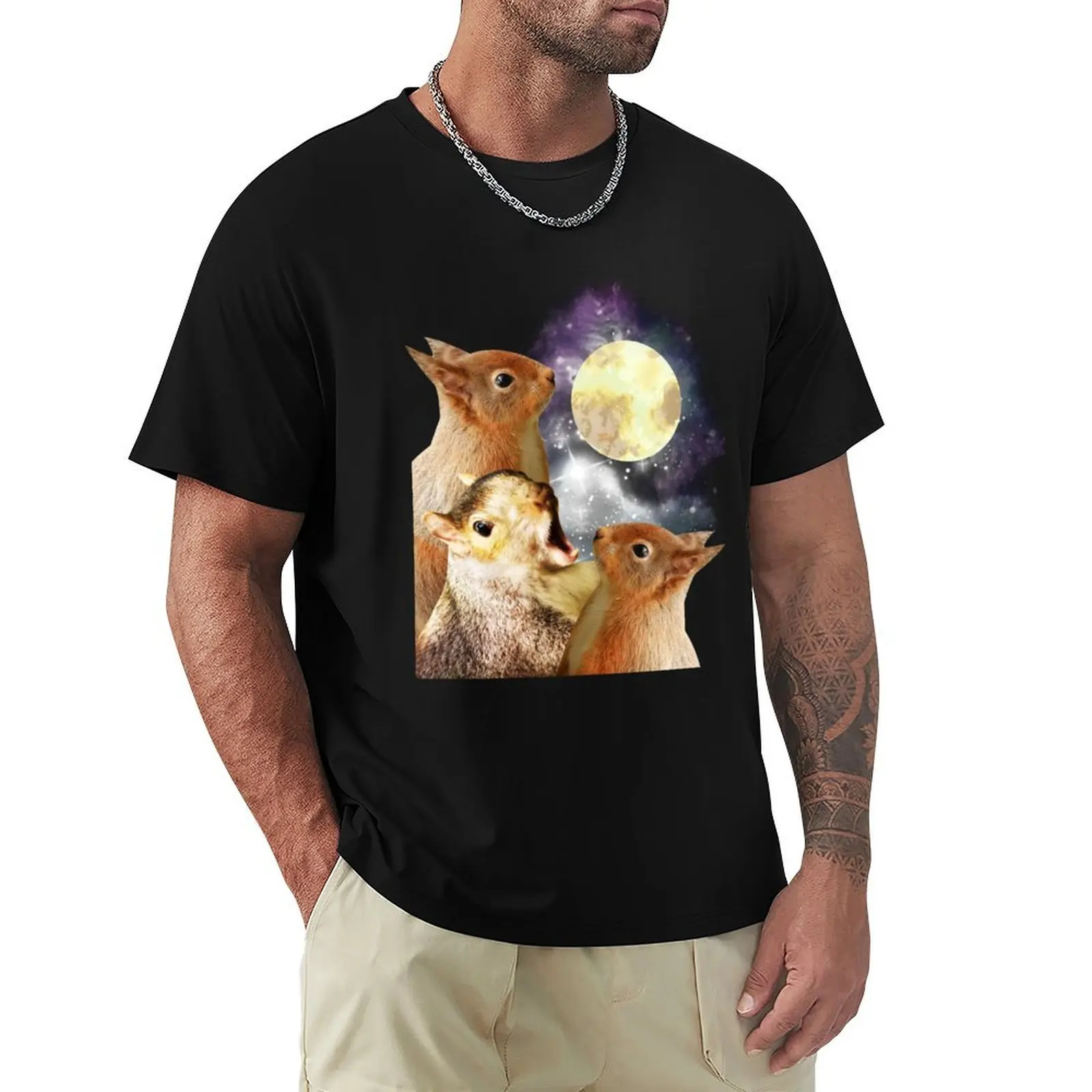 

three squirrel moon T-Shirt tshirts personalised gifts for boyfriend customizeds t shirt men