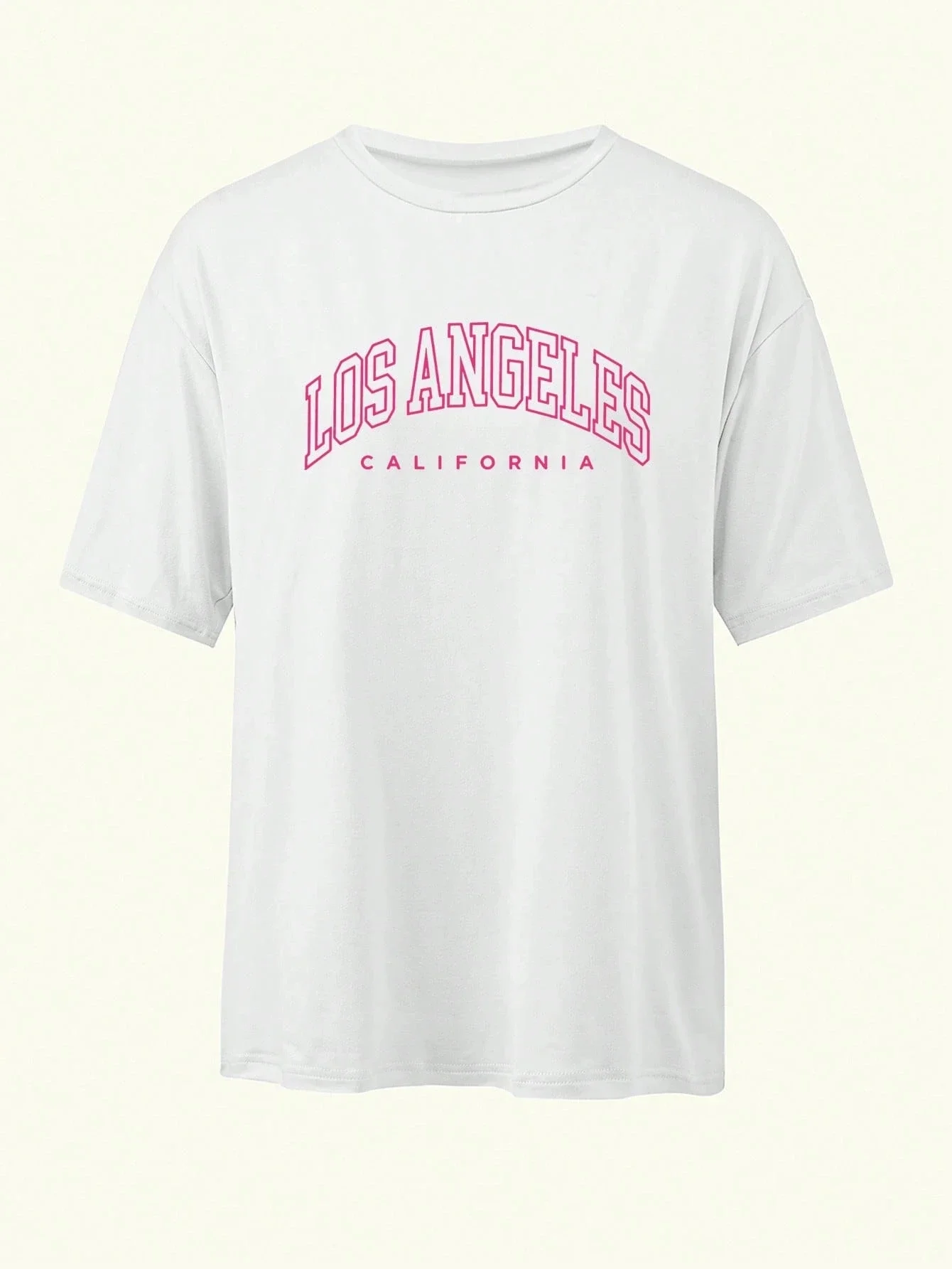 Plus Size Los Angeles California Emblazoned Oversized Tee Chic Urban Style Statement Piece for Fashion Conscious Individuals