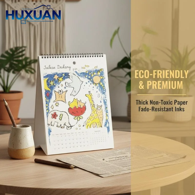 2027 Hanging Wall Calendar With Cute Land Sea Air Cartoon Animal Prints For Home Living Room Bedroom Kids Room Wall Decor