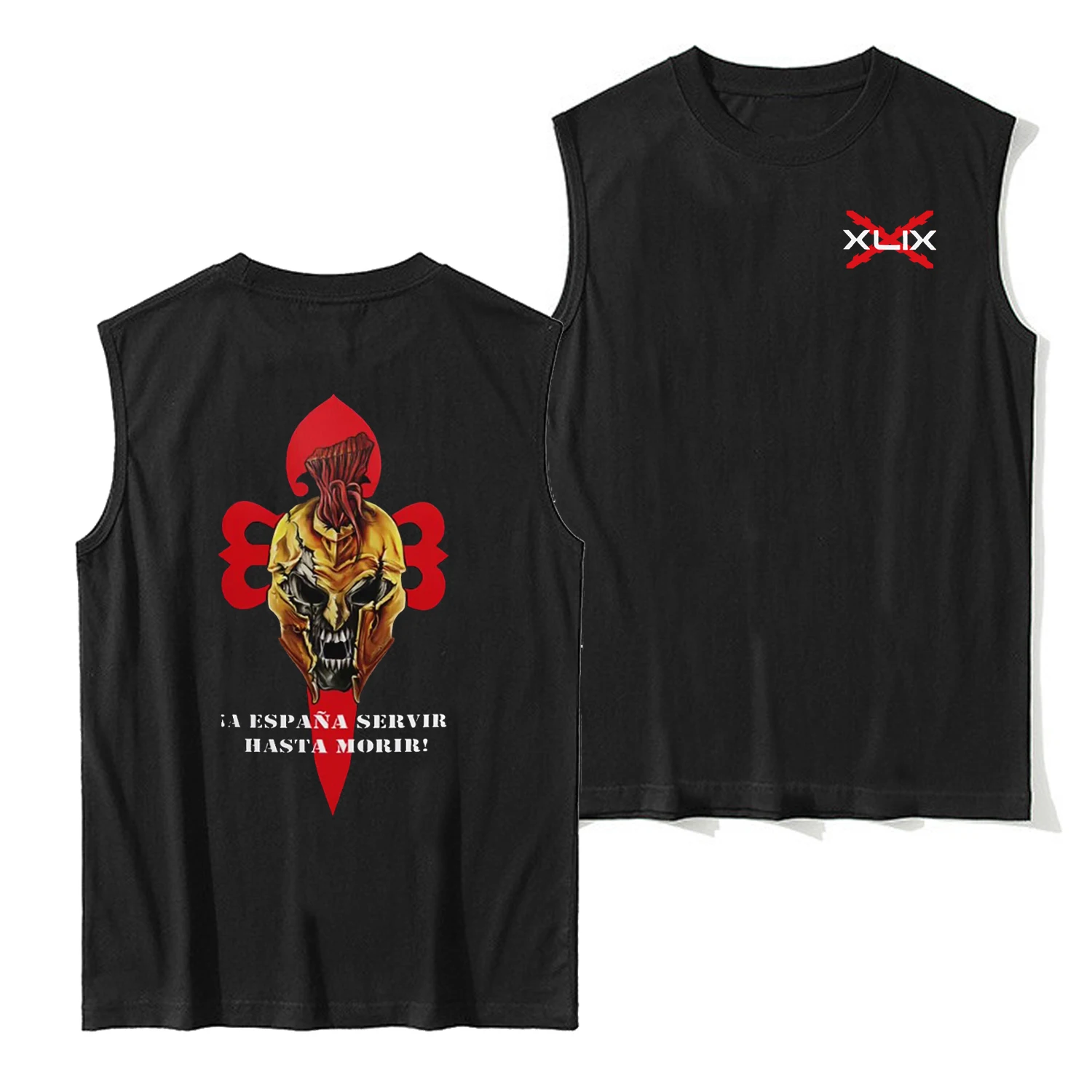 

Servir Hasta Moror ! Spanish Army XLIX Sergeant Vest 100% Cotton O-Neck Summer Casual Mens Tanktop Sleeveless T-shirt Streetwear