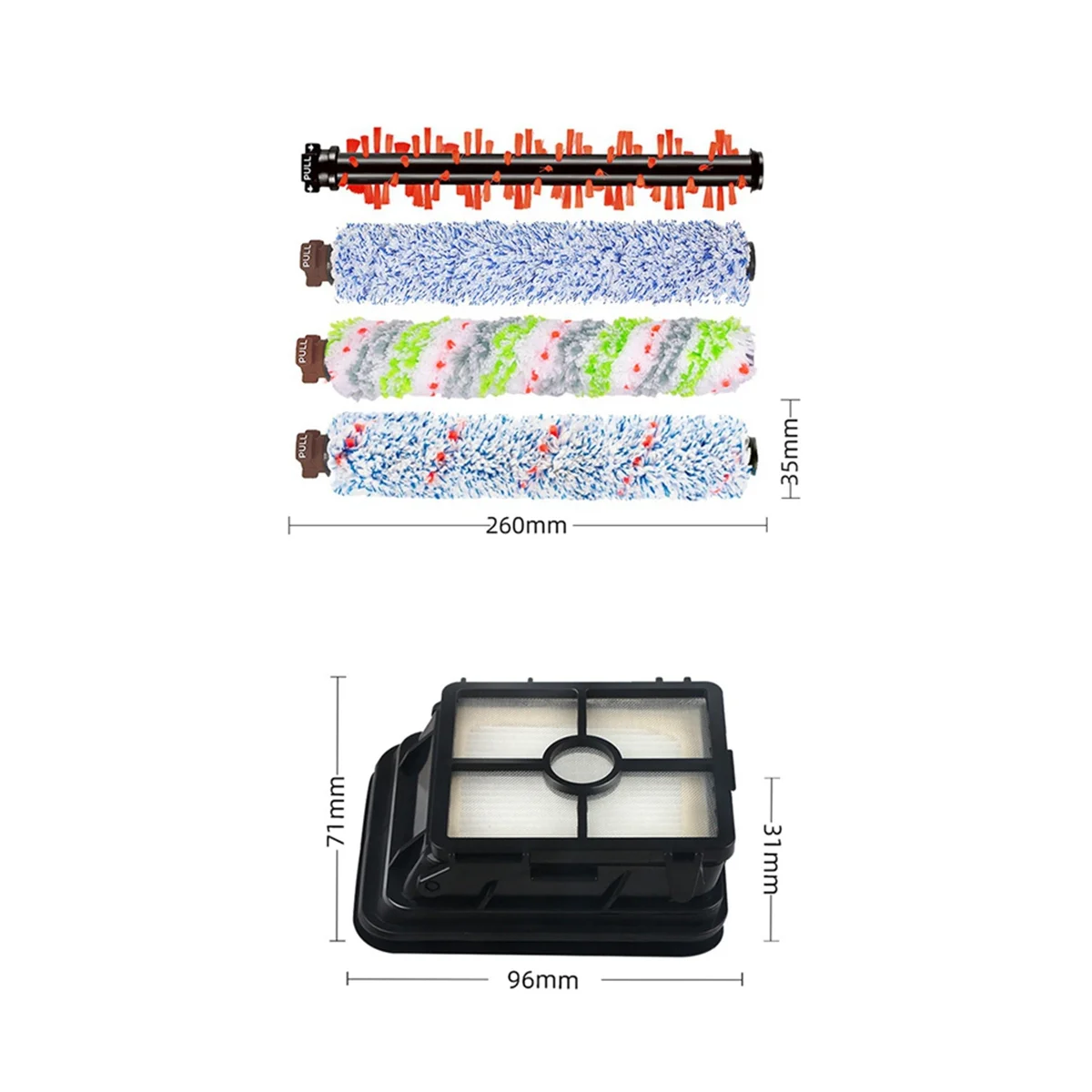 Suitable for Bissell Vacuum Cleaner Roller Brush 1866/2306/2551/1785 Ground Brush Filter Accessories