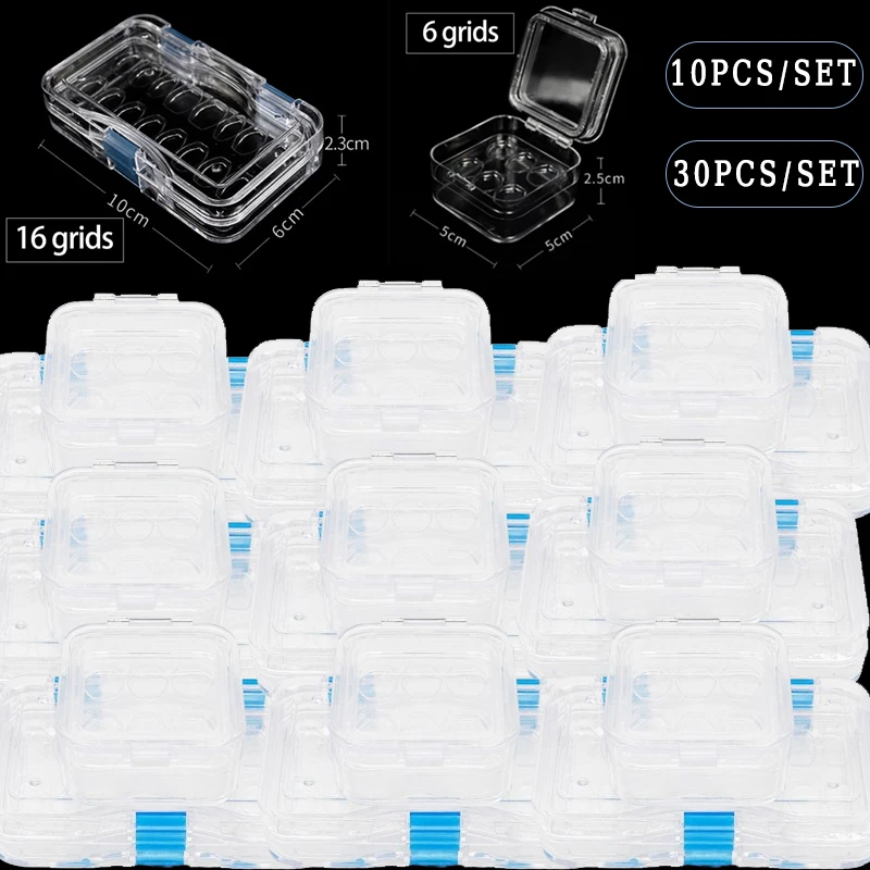

6/16 Grids Dental Membran Box Prothese Lagerung Box Dental Crown Lagerung Fall Not Contain Dental Veneer Membrane Tooth Box