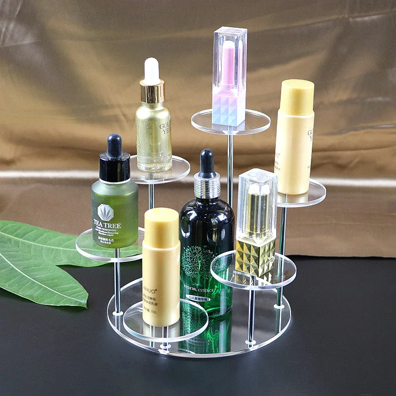 

1pcs Acrylic Transparent Display Stand Jewelry Organizer Holder Perfume Cosmetic Display Rack Polygon Stepped