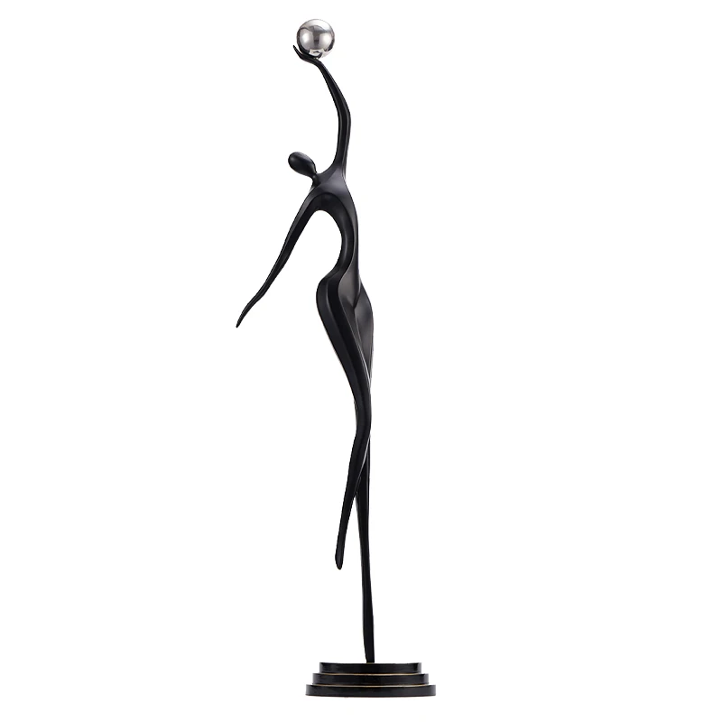 Minimalist humanoid sculpture with a vertical height of one meter ornament