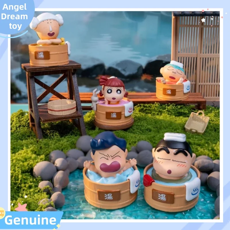 

New Original Crayon Shin Chan Hot Spring Series Blind Box Cute Desktop Ornaments Pvc Doll Collection Storage Fashion Toy Gift