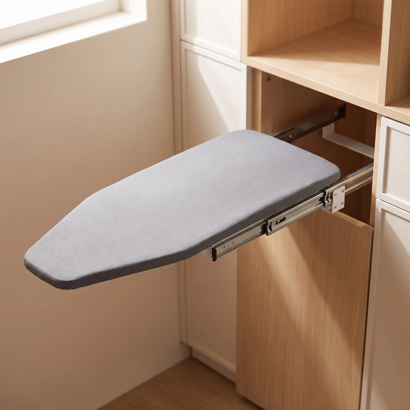 Pull-out Ironing Board Built-in Pullout Ironing Board Furniture Retractable Compact for Closet, Wardrobe