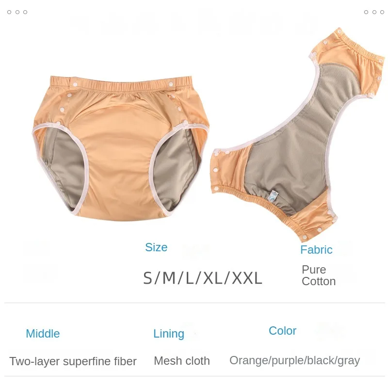 Pañal de tela para niños y adultos, ropa interior de algodón lavable, reutilizable, transpirable, a prueba de fugas