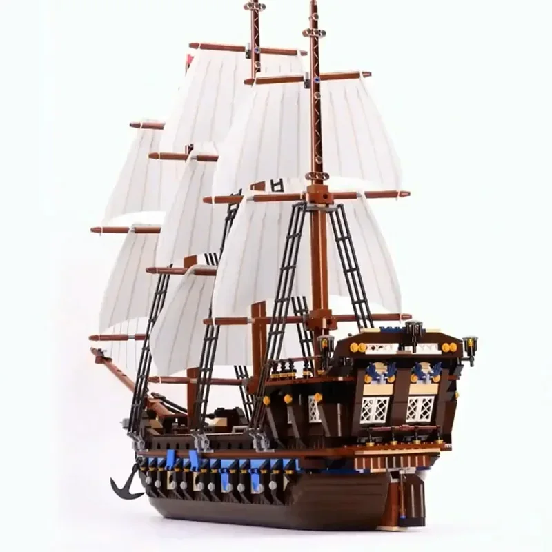 1664pcs Pirates Ship Imperial Caribbean Building Blocks Set Flagship Model Compatible 10210 71042 Christmas Gifts for Kids Toys