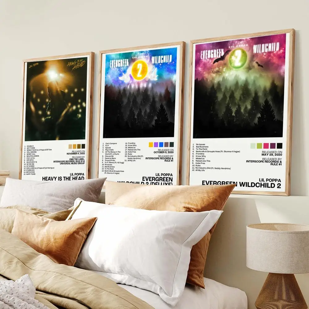 Album L-Lil Poppa Poster PP Wall Decor Posters Celebrity Music Art Prints Bedroom Office Gift