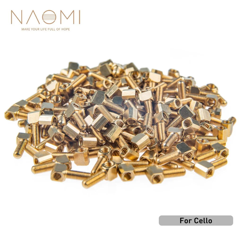 NAOMI 50pcs/1set Cello Bow Button Brass Bows Eyelets 3mm Diameter Standard Shank For Cellos Luthier Use