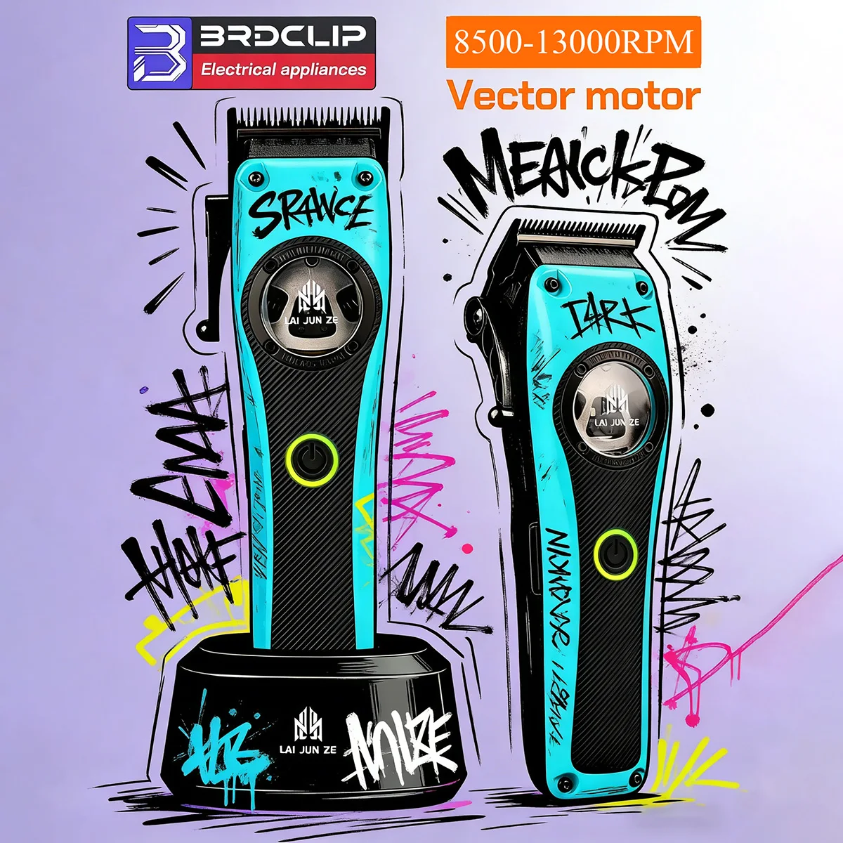 

Профессиональная машинка для стрижки волос BRDCLIP 951 с магнитным векторным двигателем 13000 об/мин, триммер для фейда, металлический корпус, зарядное устройство