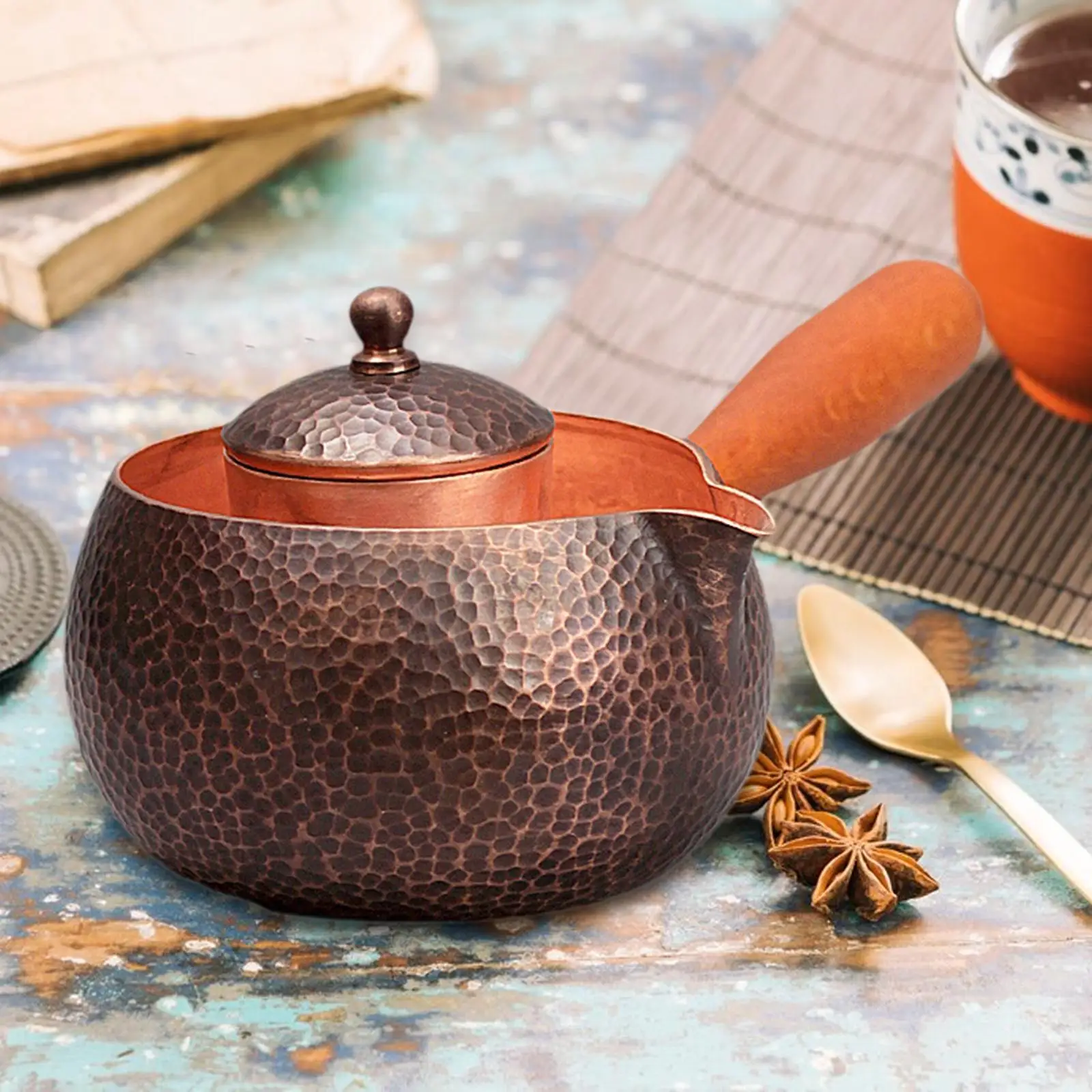 

Copper Tea Kettle Handcrafted Tea Ceremony Accessory Kung Fu Tea Accessory with