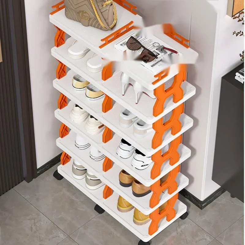 Modern Light Shoe Rack Space-Saving Storage Cabinet Ideal for Dormitory or Rental House Compact Footwear Organizer Slim