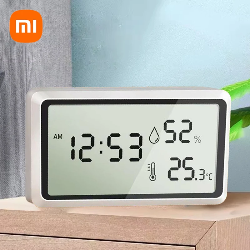 Xiaomi Electronic Thermometer Hygrometer Weather Station for Home Indoor High Precision with Table Clock Temperature Controller