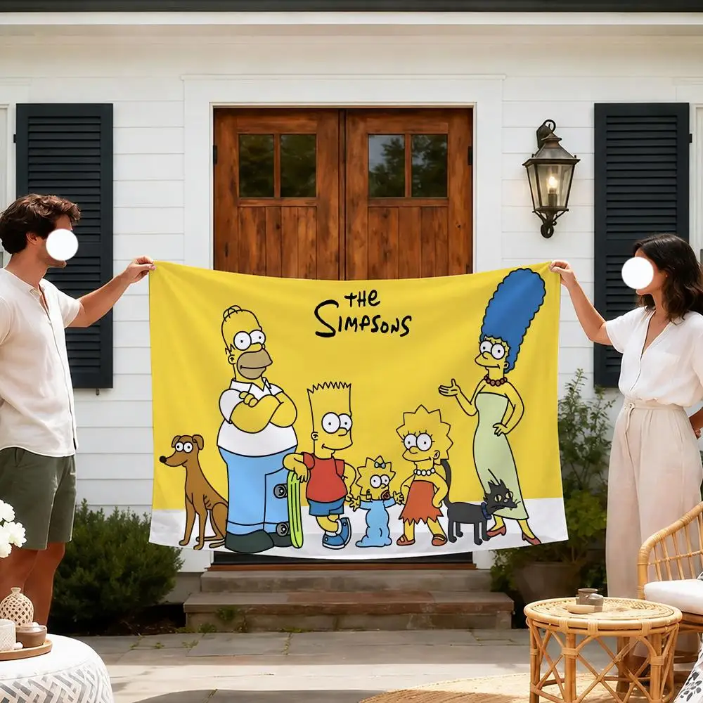 Anime The S-Simpsons Tapestry Outdoor Parties Bedrooms Living Rooms Dorm Rooms Wall Decor Banners Gifts