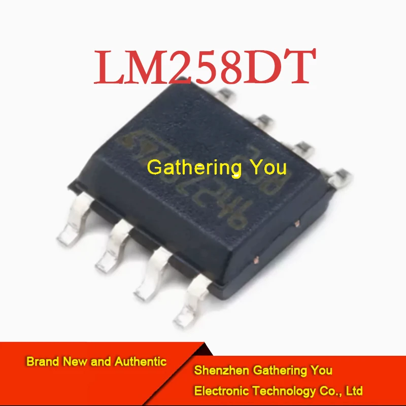 LM258DT SOP8เครื่องขยายเสียงที่ใช้งานใหม่เอี่ยมของแท้