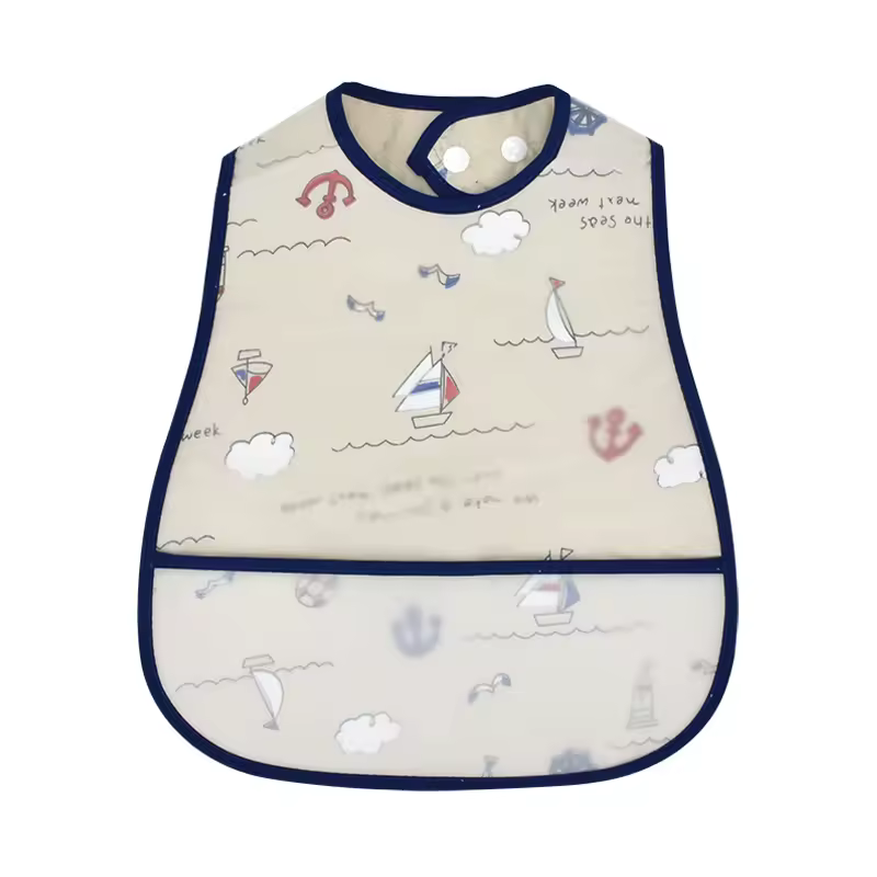 2023New Cartoon Pattern EVA Waterproof Pocket Lunch Feeding Bibs Adjustable Baby Bibs Cute Children Baby Apron Kids Burp Cloths - Image 18