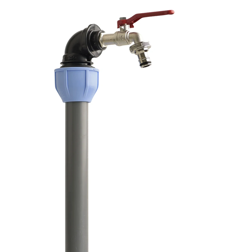 Elbow 20/25/32mm PE PVC Water Pipe Valve Quick Connector with Alloy Faucet Hot Melt-Free  Fittings, Repair Joint Connector Set