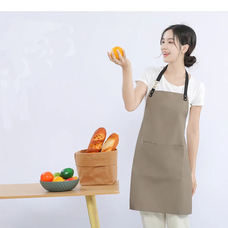 

Denim Apron Customized Logo Online Popular Same Style Milk Tea Shop Kitchen Coffee Shop Wholesale Canvas Apron