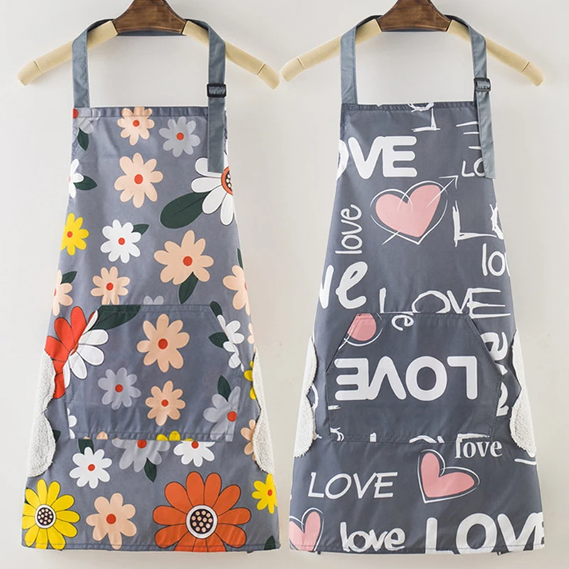 New Fashion Waterproof Apron Kitchen Aprons For Women Men Cooking Female Adult Waist Thin Restaurant Work Apron