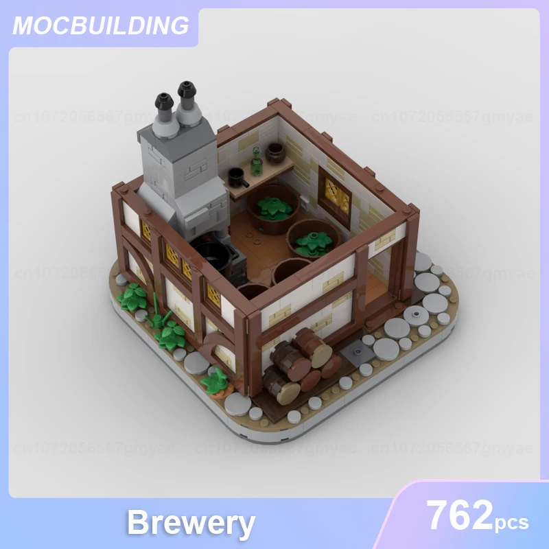 Middeleeuwse Kasteelbrouwerij Model Moc Bouwstenen Diy Assembleren Bakstenen Architectuur Educatief Creatief Speelgoed Kerstcadeaus 762 Stuks