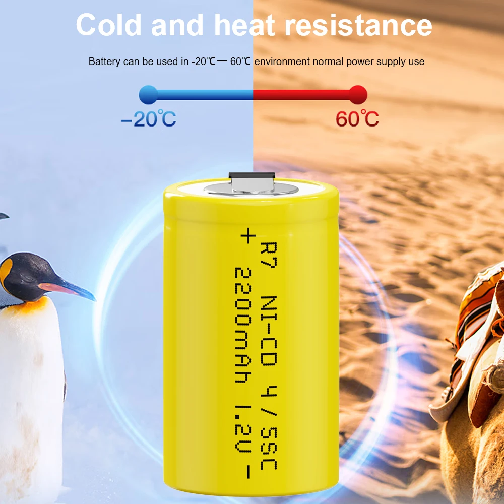 R7 4/5 SC NI-CD akumulator 1.2V 2200mAh Sub C akumulator do wkrętarki DIY wiertarka elektryczna latarka baterie SUBC