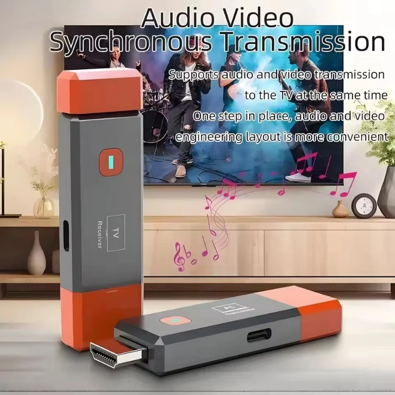 جهاز إرسال واستقبال فيديو لاسلكي متوافق مع HDMI 1080P 50M TV Stick Dongle محول للكمبيوتر المحمول إلى جهاز العرض TV #3