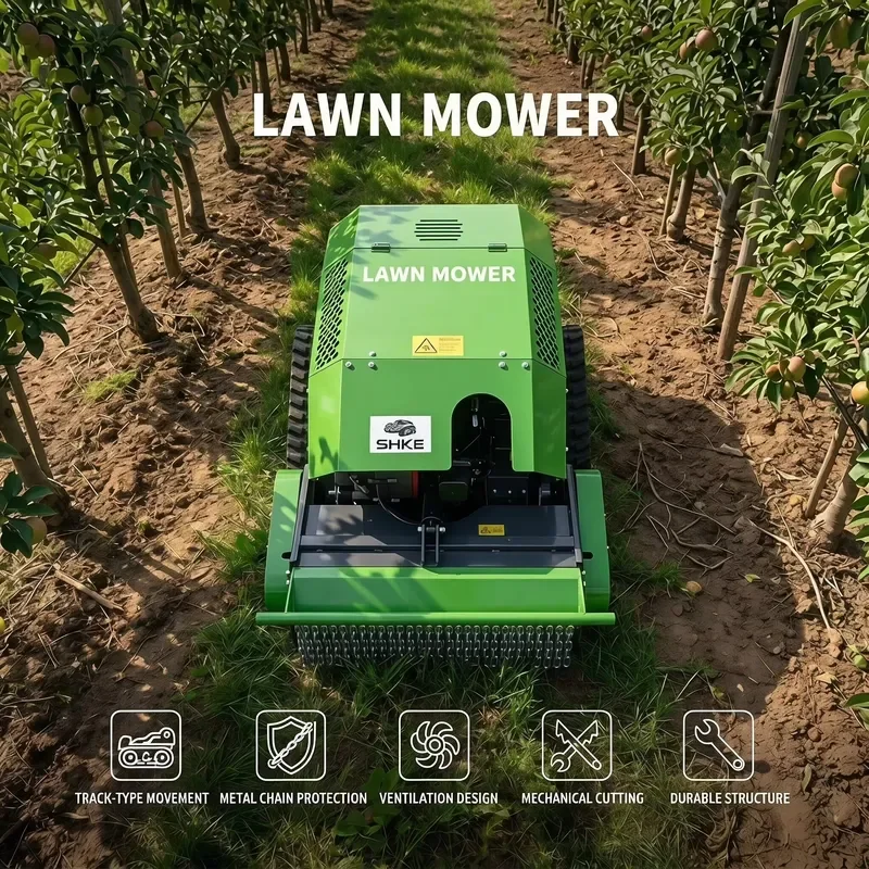 Best Selling SK-D800 RC Slope Mower Heavy Tracked All Terrain Grass Cutter CE Approved for Agricultural Field Use