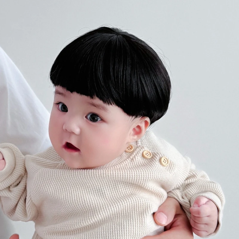 Adorable cabeza hongo bebé peluca sombrero sombreros para niños niñas cómodo