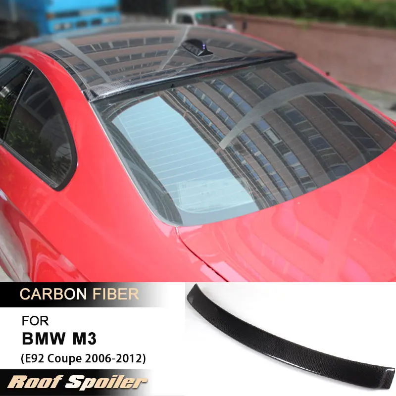 

Задний спойлер на крышу автомобиля для BMW E92 M3 Coupe 2006-2012, гоночный задний спойлер, накладка на окно крыши, обвес, полностью из углеродного волокна
