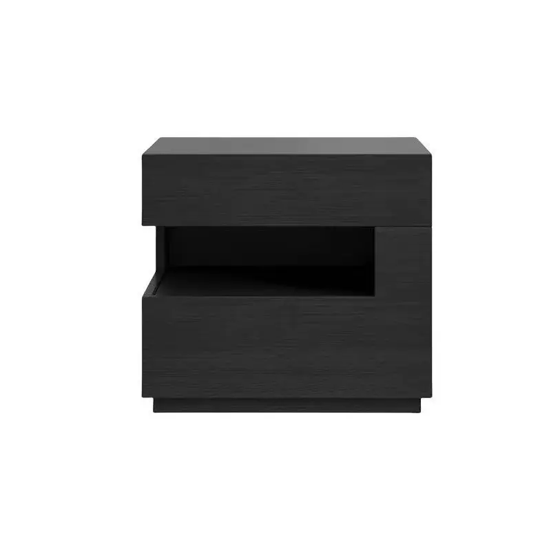 Italian designer minimalist bedside table Nordic creative bedside table Modern black simple bedroom locker storage