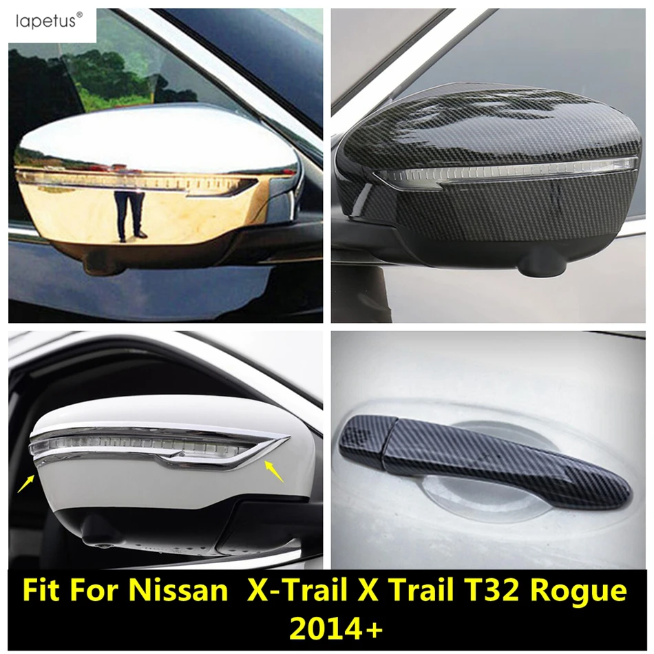 

Rearview Mirror / Door Handle Decoration Cover Trim For Nissan X-Trail X Trail T32 Rogue 2014 - 2020 Carbon Fiber Accessories