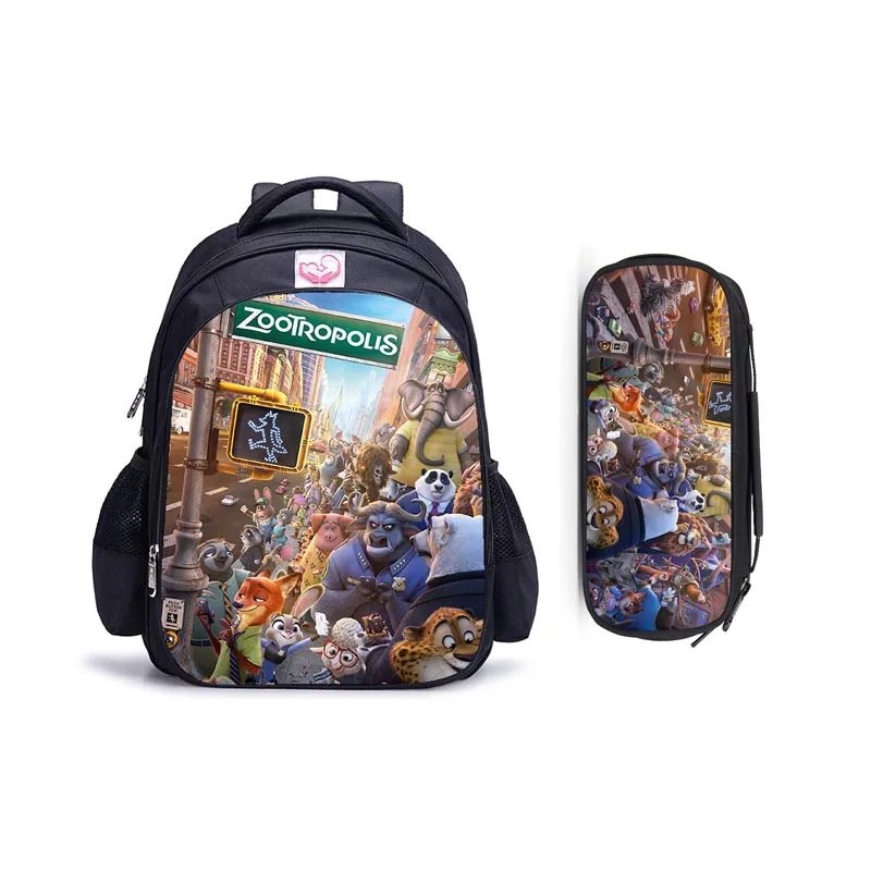 Imagem -03 - Disney Zootopia Mochilas Escolares para Crianças Mochila Ortopédica para Crianças Bolsas de Desenhos Animados para Meninos e Meninas 16