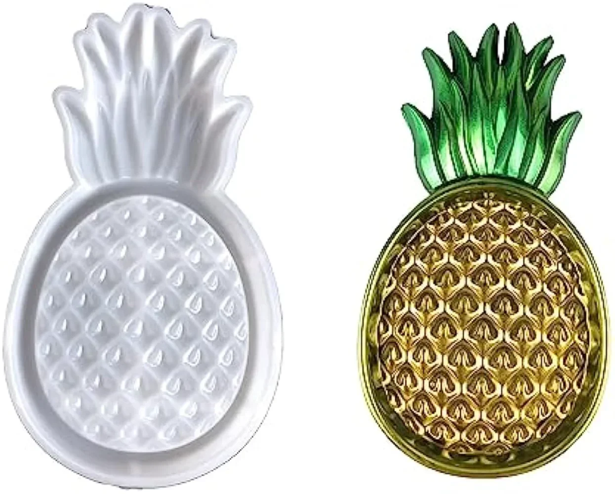 Pineapple Tray Concrete Silicone Mold DIY Handicraft Jewelry Display Plate Gypsum Plaster Storage Organizer Epoxy Resin Molds