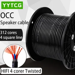 YYTCG DIY kable Audio HIFI głośny przewód głośnikowy tlen OFC bez rdzenia Cooper kabel głośnikowy do samochodowy sprzęt Audio kina domowego przewód Audio