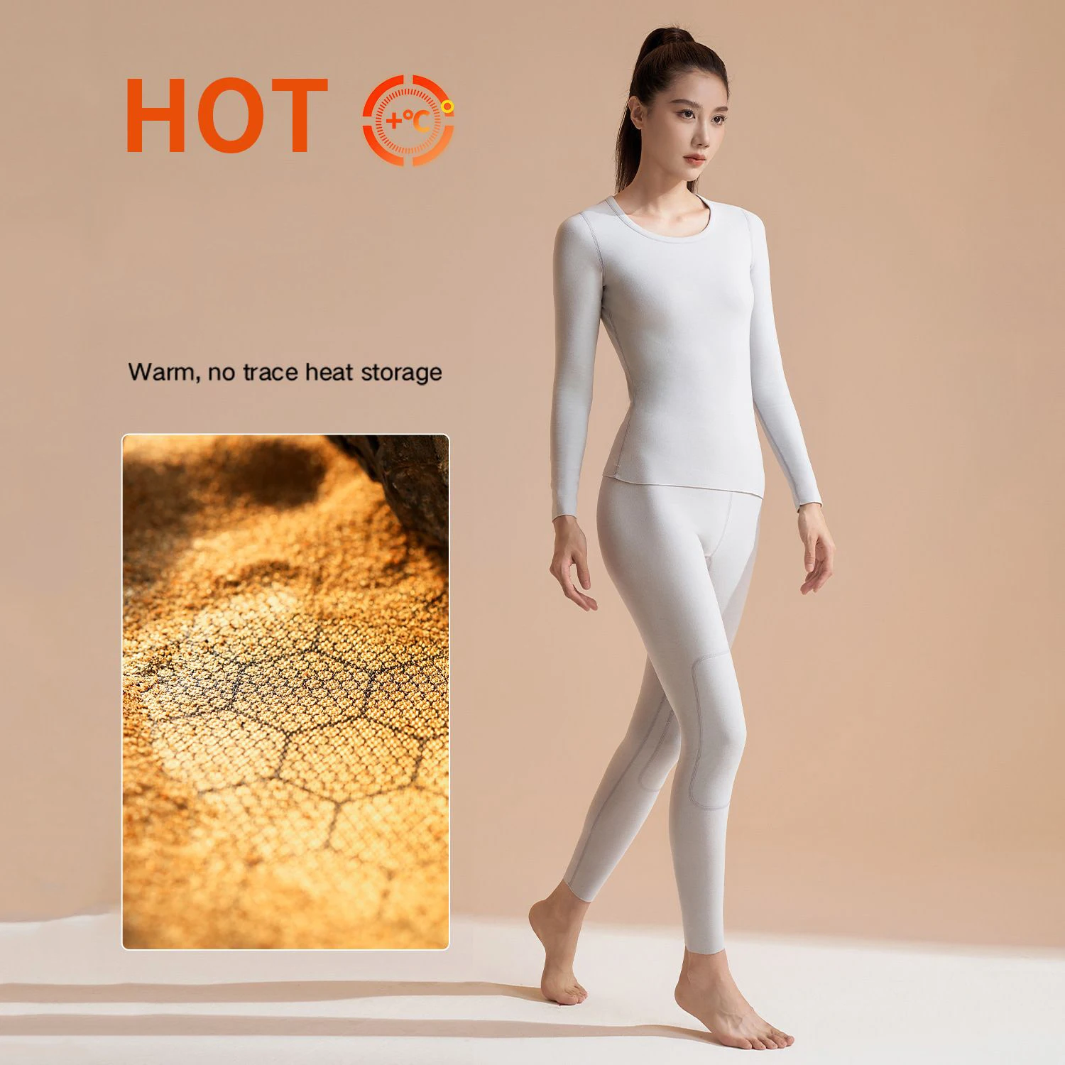 

Thermal Underwear Sets for Women Winter Tops Trousers High Elastic Thickened Seamless Lingerie Undershirts Leggings 2 Pieces set