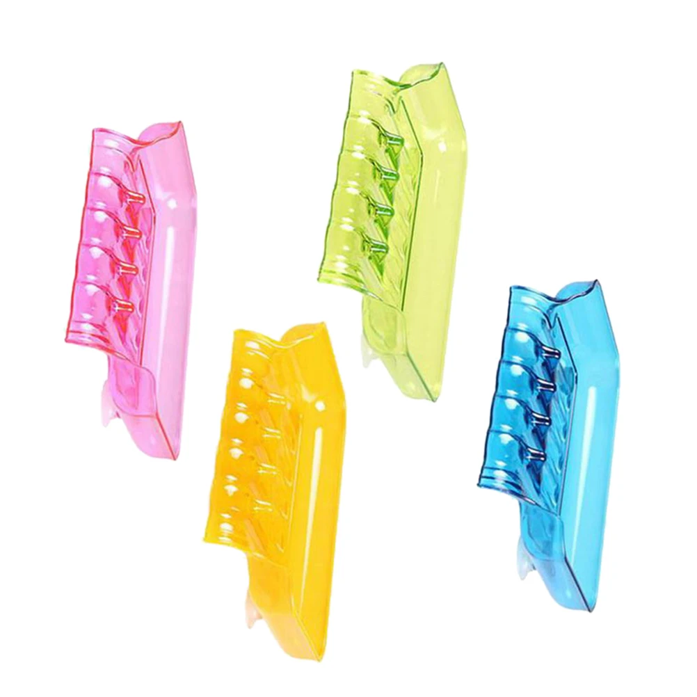 

4pcs Holder Box Bathroom Suction Basket Sponge Filling Dish Plastic Waterfall Design Easy Clean Non Kitchen