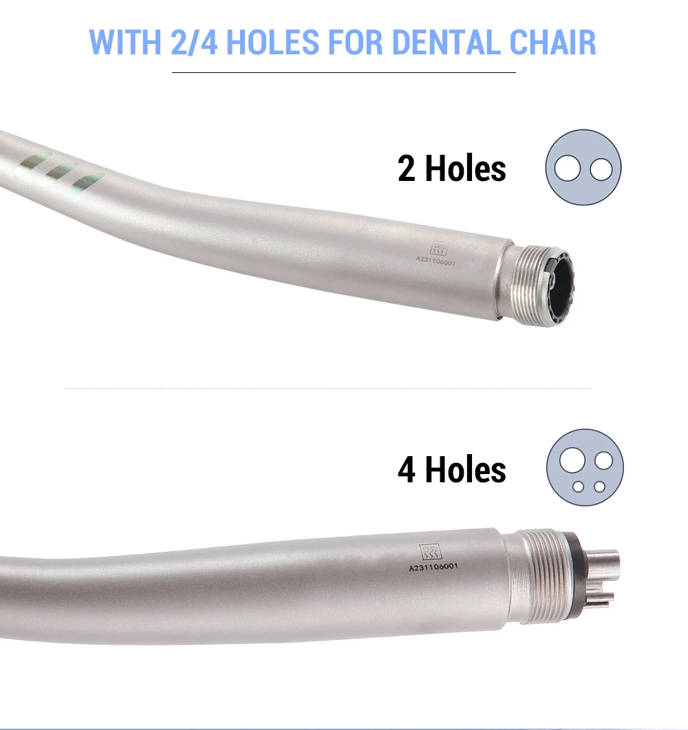 AZDENT Dental High Speed Handstück Keramik Lager Drehmoment Kopf Push Button Triple Wasser Spray 2/4 Löcher Zahnmedizin Werkzeuge – Detail 7