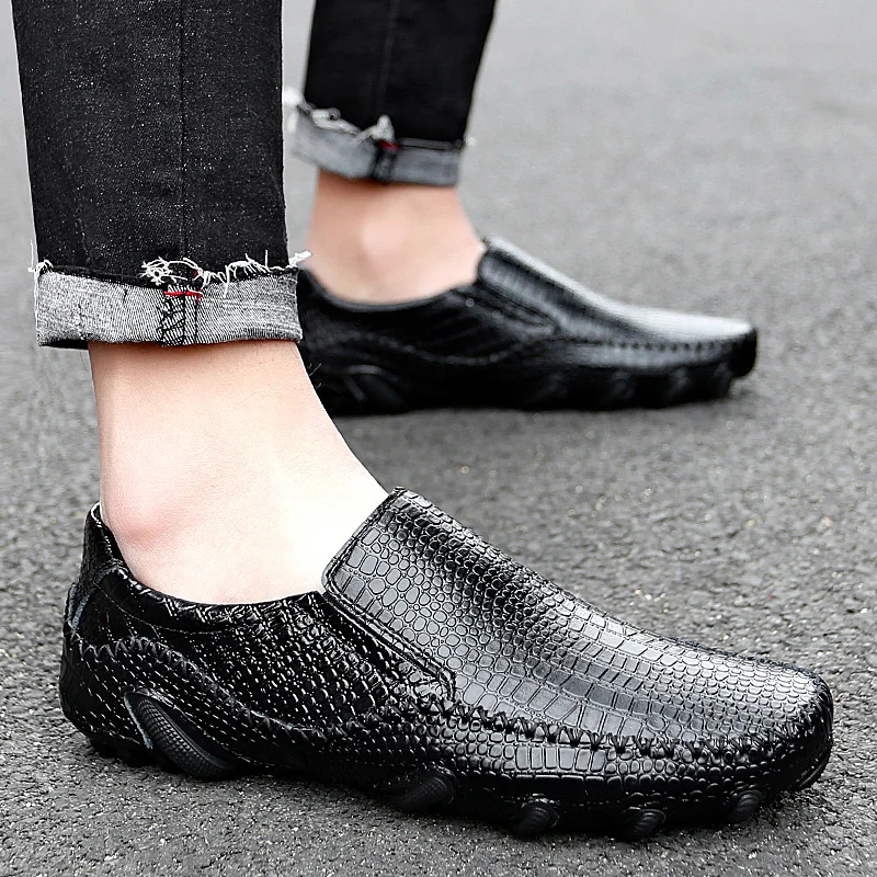 New Fashionable Men's Comfortable Octopus Bean Shoes Spring Men's Classic Style Breathable Non Slip Soft Bottom Loafers Shoes