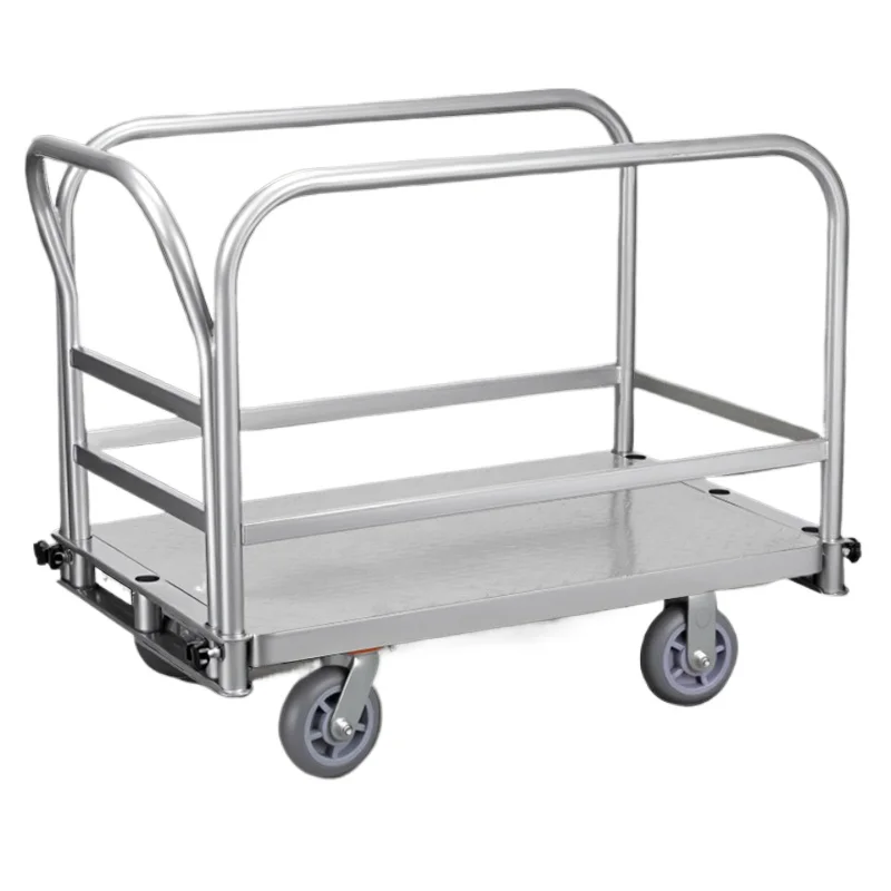 

Сверхмощная съемная тележка с двойным ограждением, планшетная тележка, тянущая этап, грузовик