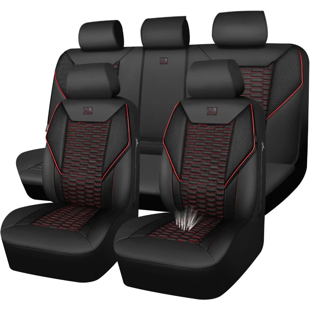 

3D Foam Mesh Leather Car Seat Covers - Breathable Universal Fit for SUV and Cars