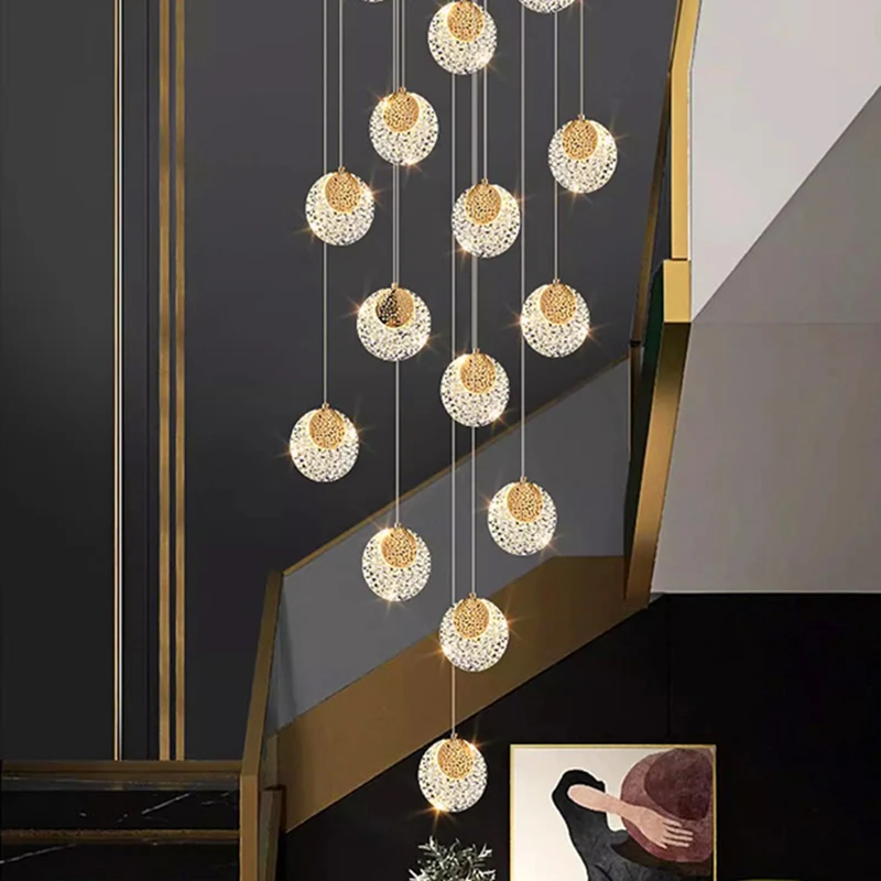 Modern home decor led lights pendant light lamps forstaircase Chandeliers for living room hanging light indoor lighting