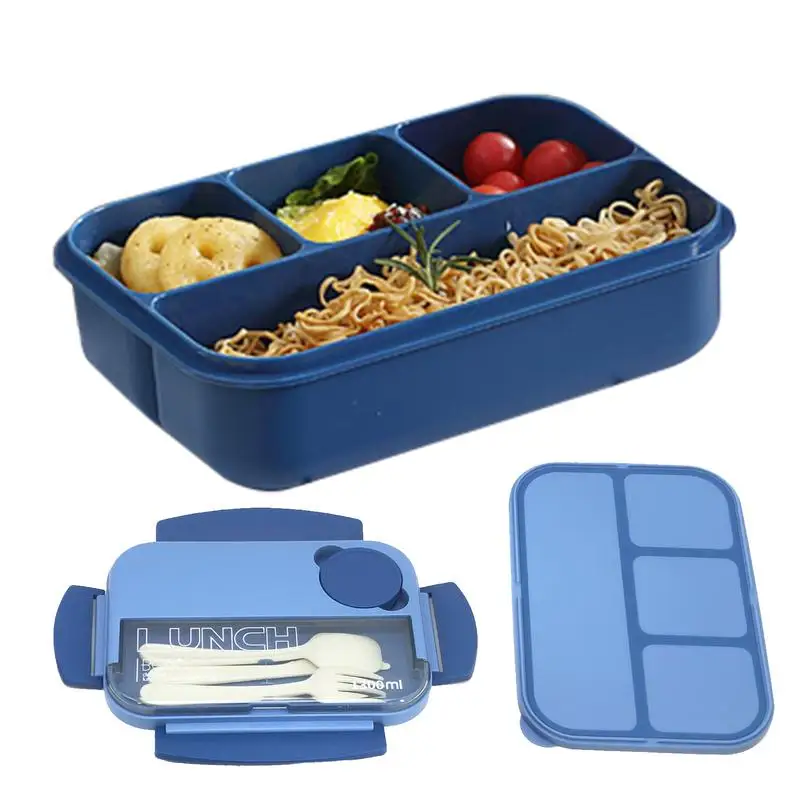 Divided Lunch Containers Lunch Box With Tableware Divided Bento Box Leakproof Food Container For Picnic  Lunch Box With 4 Grids