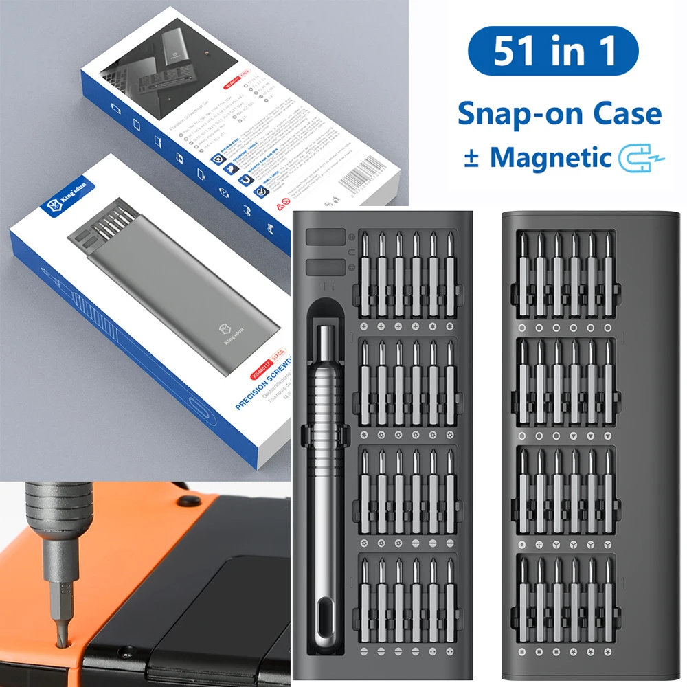 

51 in 1 Screwdriver Set Snap-on Case 48 in 1 Screw Driver 31 in 1 Mini Hand Tools 24 in 1 DIY Precision Complete Repair Tools