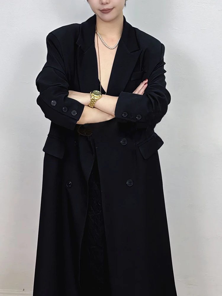 TLXT Solide Minimalistischen Blazer Für Frauen Kerb Kragen Langarm Patchwork Taste Burgund Mantel Weibliche Mode Stil XK895