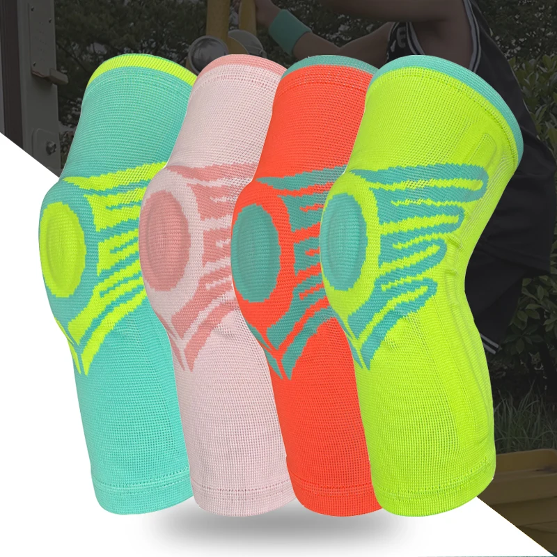 Children Silicone Pads Sport Knee Pads Shockproof Anti-Collision Basketball Football Riding Dance Leggings Knee Brace Support