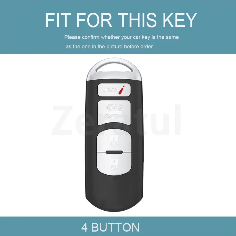 4 Buttons TPU Car Key Case for Mazda 2 3 6 Demio Atenza Axela CX-5 CX5 CX-3 CX7 CX-9 3 4 CX30 2016 - 2019 Keyless Cover Keychain view 2