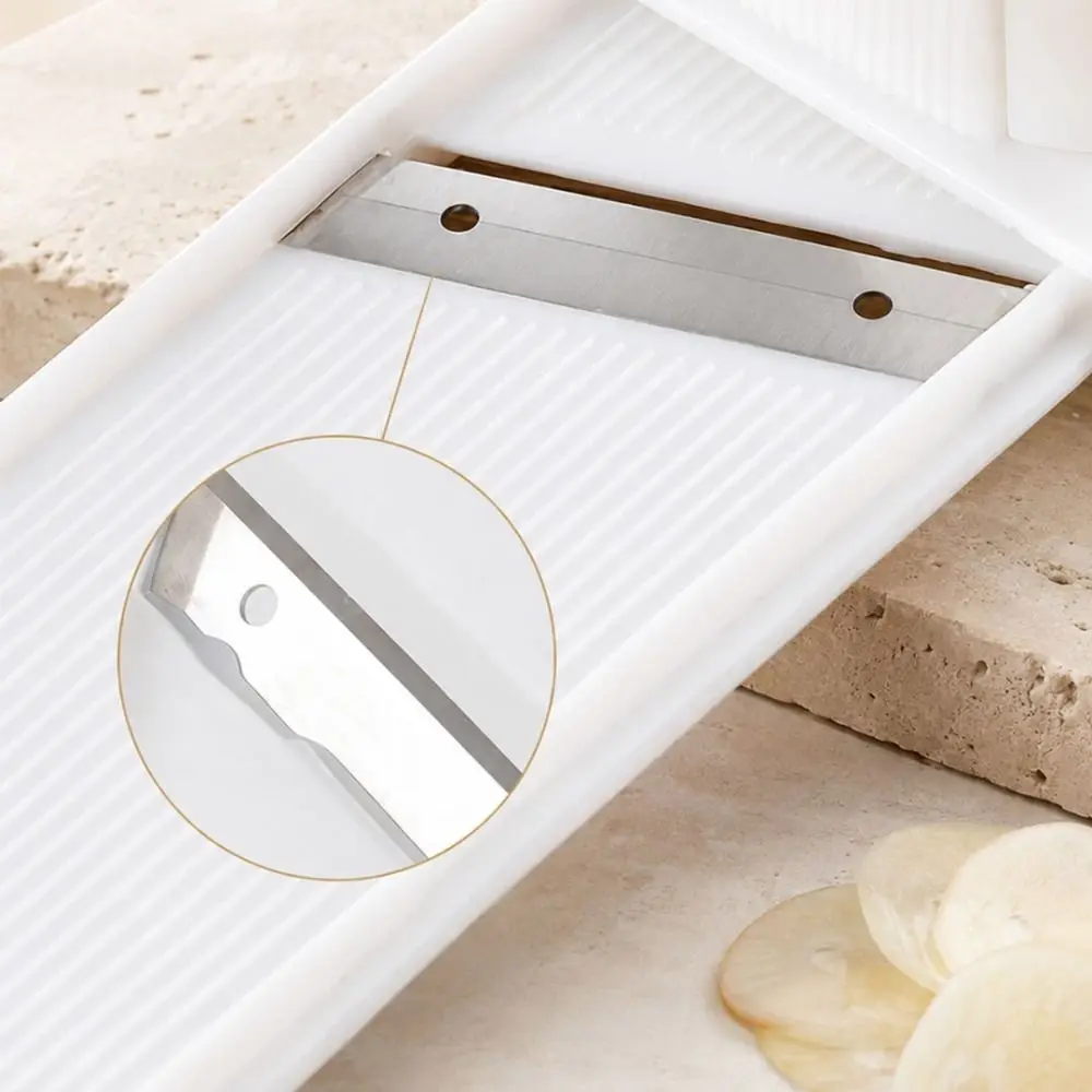 2 in 1 Garlic Slicer with Hand Protector Non-slip Base Garlic Grinder Double-Sided Use Mini Garlic Chopper Carrots