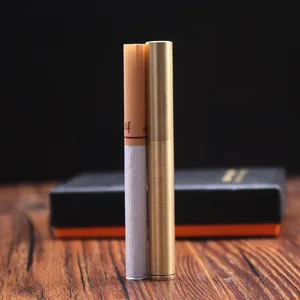 ولاعة بنزين نحاسية رجعية ، ولاعة صغيرة رقيقة Nunchaku ، لون فضي ، لون أسطواني أعلى 10 مبيعات ولاعة عتيقة - رقم 5