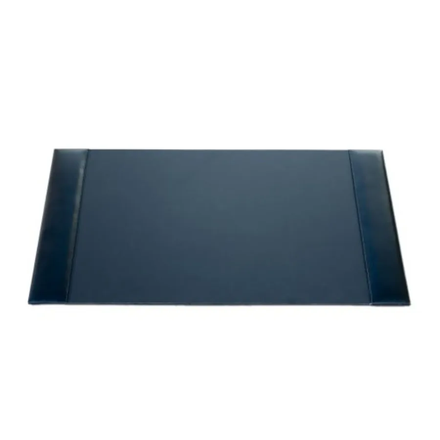 Bonded Pad with Side Rails Luxury Leather Desk Blotter for Writing 30 x 18 Black